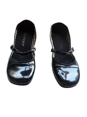 Women’s VTG Y2K Black Patent Leather Mary Jane Flats Size 9